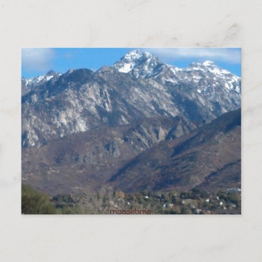 Lone Peak Mountain Utah 2012-postkaart Briefkaart (Voorkant)