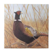 Lone Pheasant Art Tile Tegeltje (Voorkant)