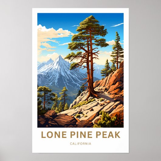 Lone Pine Peak California Reisprint Poster (Voorkant)