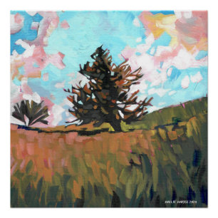 Lone Pine Tree Perfect Poster