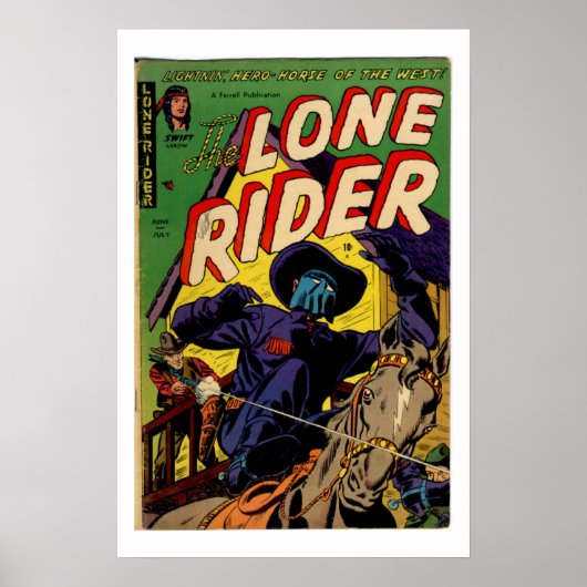 Lone Rider  Comic Book Hoesje Poster (Voorkant)