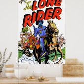 Lone Rider en de Apache  strips Poster (Keuken)