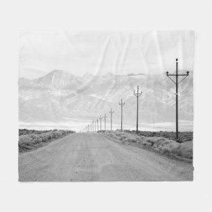 Lone Road en Power Lines San Juan-gebergte Fleece Deken