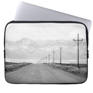 Lone Road en Power Lines   San Juan-gebergte Laptop Sleeve