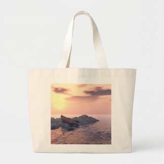 "Lone Rowboat"-tas Grote Tote Bag