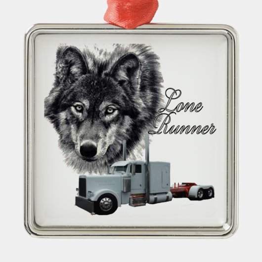 Lone Runner Metalen Ornament (Voorkant)