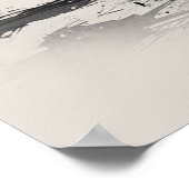  Lone Samurai – Red Sun Japanese Ink Art Poster (Hoek)