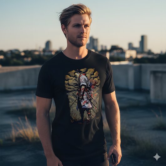Lone Samurai T-shirt – Eer in Schaduwen