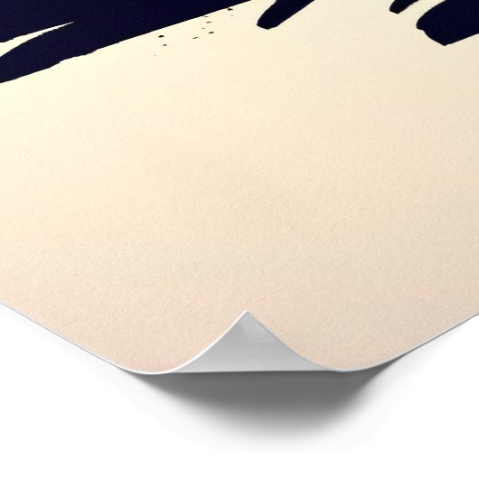 Lone Samurai tussen vallende Sakura Poster (Hoek)