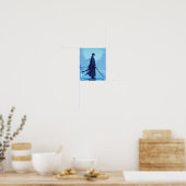 Lone Samurai Volle Maan Anime Kunst Poster (Keuken)