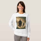 Lone Samurai & White Wolf ⚔️🐺 – Epic Fantasy T-Sh T-shirt (Voorkant volledig)