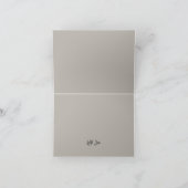 Lone Sand Dollar - Charcoal Gray - Beach Wedding Bedankkaart (Binnen)