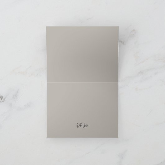 Lone Sand Dollar - Charcoal Gray - Beach Wedding Bedankkaart (Binnen)