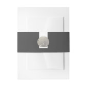 Lone Sand Dollar - Charcoal Gray - Beach Wedding Uitnodigingen Wikkel (Voorkant Voorbeeld)
