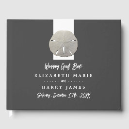 Lone Sand Dollar - Charcoal Gray - Wedding Gastenboek
