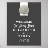 Lone Sand Dollar - Houtskool Grijs - Bruiloft Welk Poster (Voorkant)