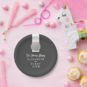 Lone Sand Dollar - Houtskool Grijs - Strand Bruilo Papieren Bordje (Feest)