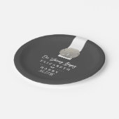 Lone Sand Dollar - Houtskool Grijs - Strand Bruilo Papieren Bordje (Gekanteld)