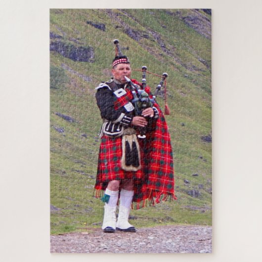 Lone Scottish bagpiper, Highlands, Schotland 2 Legpuzzel (Verticaal)