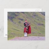 Lone Scottish bagpiper, Highlands, Schotland Briefkaart (Voorkant / Achterkant)