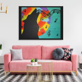 Lone Singer Canvas Print (Insitu (Woonkamer))