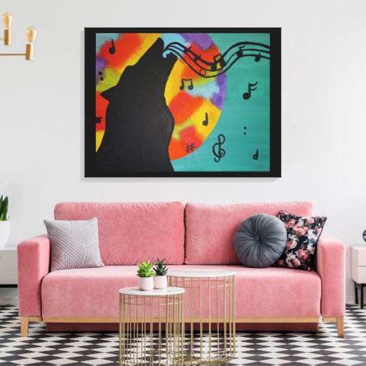 Lone Singer Canvas Print (Insitu (Woonkamer))