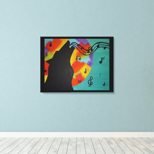 Lone Singer Canvas Print (Insitu (Houten vloer))