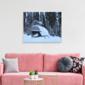 Lone Ski Canvas Afdruk (Insitu (Woonkamer))