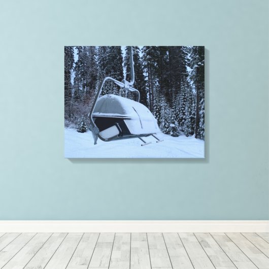 Lone Ski Canvas Afdruk (Insitu (Houten vloer))