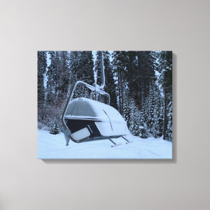 Lone Ski Canvas Afdruk