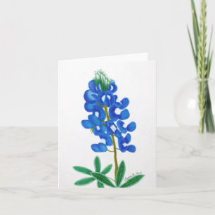 Lone Star Bluebonnet Note Card Kaart