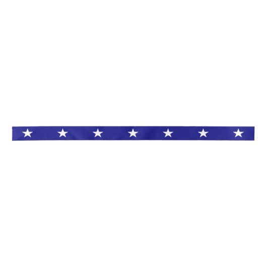 Lone Star Bonnie Blue Patriotic Ribbon Satijnen Lint (Voorkant)