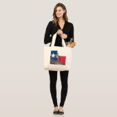 Lone Star-Canvas tas met Mockingbird & Texas Flag (Voorkant (model))