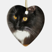 Lone Star Cat Perching op een tafel, foto Keramisch Ornament (Rechts)