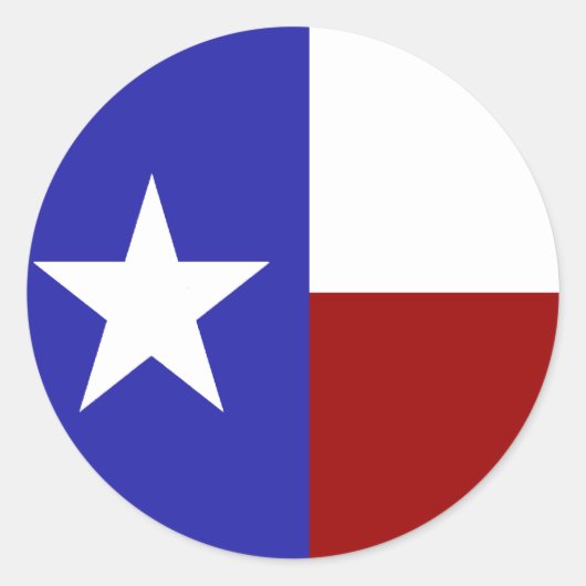 Lone Star Flag Ronde Sticker (Voorkant)