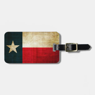 Lone Star Flag van Texas Grunge Rustic Patriotic Bagagelabel