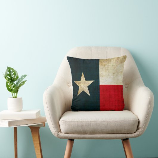 Lone Star Flag van Texas Grunge Rustic Patriotic Kussen (Stoel)