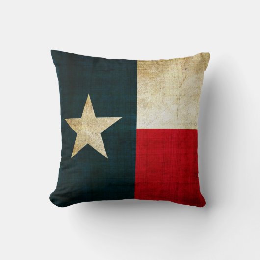 Lone Star Flag van Texas Grunge Rustic Patriotic Kussen (Voorkant)
