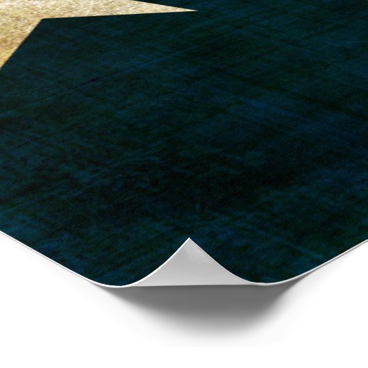 Lone Star Flag van Texas Grunge Rustic Patriotic Poster (Hoek)