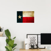 Lone Star Flag van Texas Grunge Rustic Patriotic Poster (Thuiskantoor)