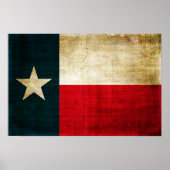 Lone Star Flag van Texas Grunge Rustic Patriotic Poster (Voorkant)