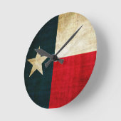 Lone Star Flag van Texas Grunge Rustic Patriotic Ronde Klok (Hoek)