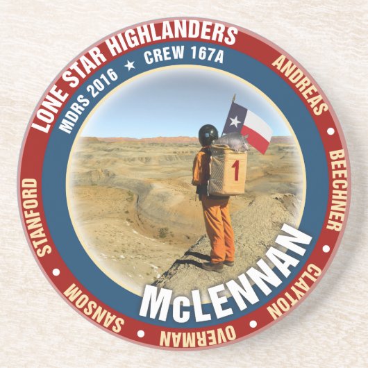 Lone Star Highlanders Crew 167A Zandsteen Onderzetter (Voorkant)
