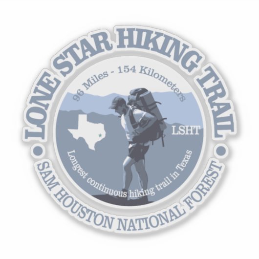 Lone Star Hiking Trail (BG) Sticker (Voorkant)