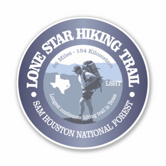 Lone Star Hiking Trail (BG) Sticker (Voorkant)