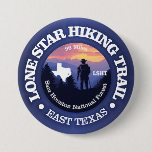 Lone Star Hiking Trail (RD2) Ronde Button 7,6 Cm