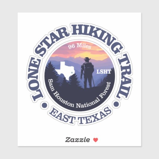 Lone Star Hiking Trail (RD2) Sticker (Vel)