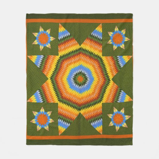 Lone Star quilt Fleece Deken (Voorkant)