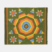 Lone Star quilt Fleece Deken (Voorkant (Horizontaal))