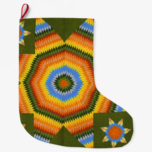 Lone Star quilt Grote Kerstsok (Voorkant)